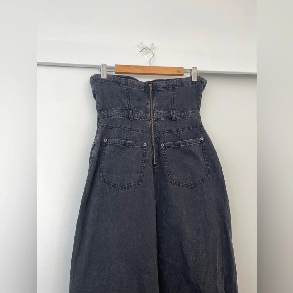 NWOT Free People Picture Perfect Midi Strapless Tube Denim Dress Size 2